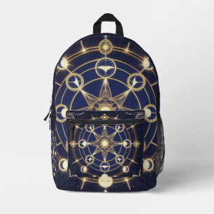 Divine Radiance – Golden Mandala of Awakening Printed Backpack