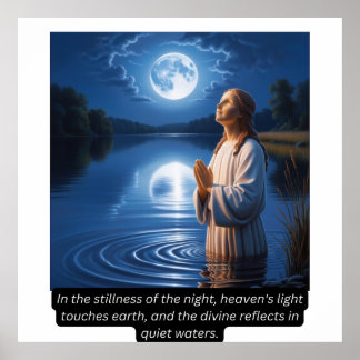  Divine Reflection: Serenity at the Water's Edge Poster