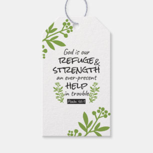 Divine Refuge - Psalm 46:1 for Spiritual Comfort a Gift Tags