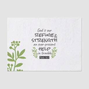 Divine Refuge - Psalm 46:1 for Spiritual Comfort a Tissue Paper