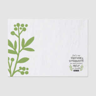 Divine Refuge - Psalm 46:1 for Spiritual Comfort a Tissue Paper