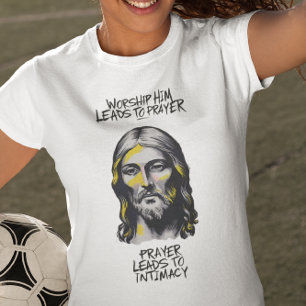 Divine Revelation: Worship Him Leads to Prayer T-Shirt