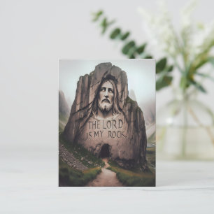 Divine Rock: Jesus Engraved The Lord Is My Rock Postcard