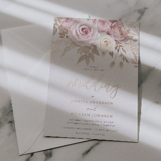 Divine Rose Gold Blush Floral New Season Wedding