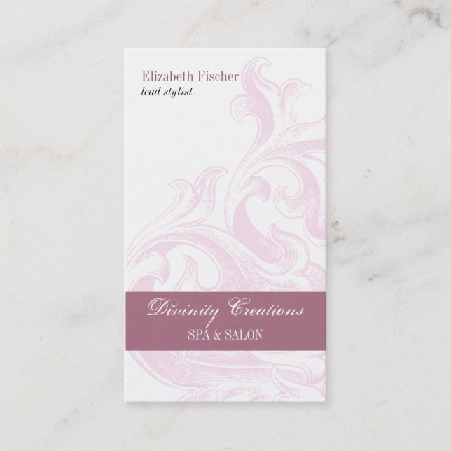 Divine Sconce Salon Appointment Card (Front)