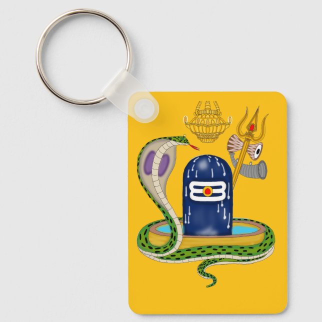 Divine Shivlingam Keychain – Sacred Mahadev Symbol (Front)