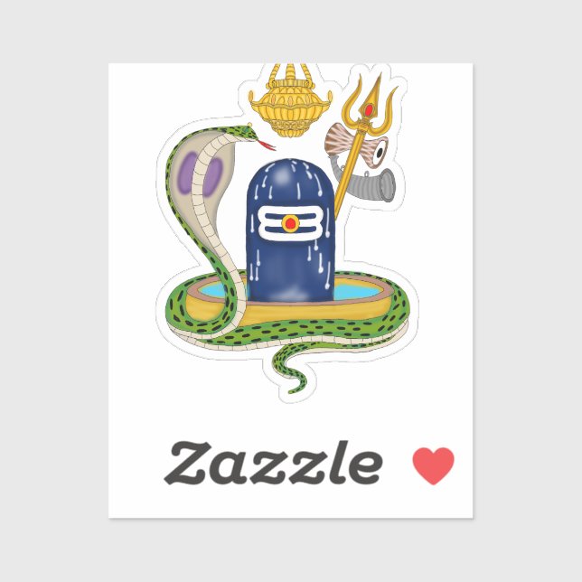 Divine Shivlingam Stickers – Sacred Lord Shiva Art (Sheet)