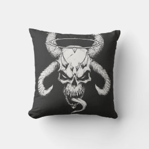 Divine Skull of Death Black Cushion