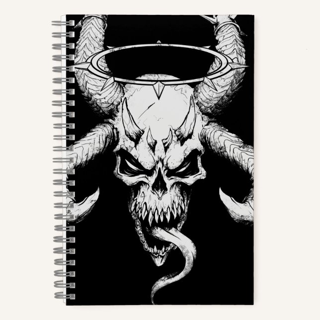 Divine Skull of Death Black Notebook (Front)