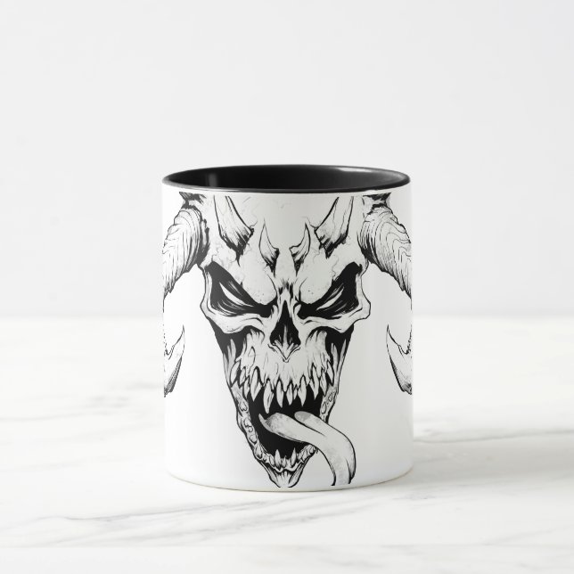 Divine Skull of Death White Mug (Center)
