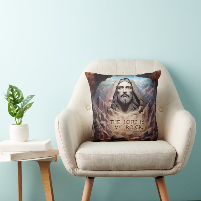 Divine Statue: The Lord Is My Rock Cushion (Chair)