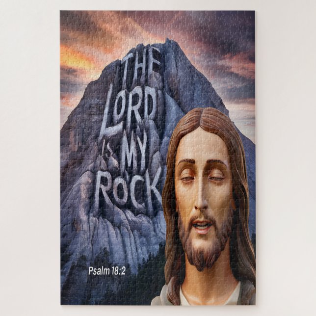 Divine Strength: The Lord Is My Rock Jigsaw Puzzle (Vertical)