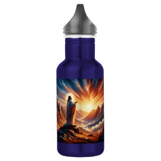 Divine Sunset: Lord's Prayer Inspiration 532 Ml Water Bottle