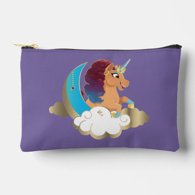 Divine the Unicorn | Moon & Clouds Accessory Pouch (Front)