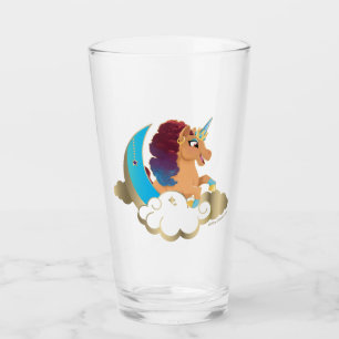 Divine the Unicorn Moon & Clouds Glass