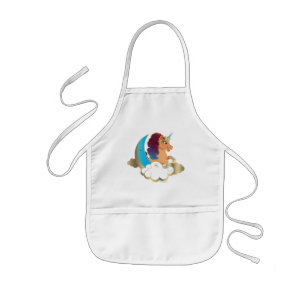 Divine the Unicorn   Moon & Clouds Kids Apron