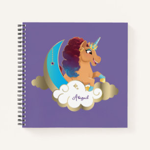 Divine the Unicorn   Moon & Clouds Notebook