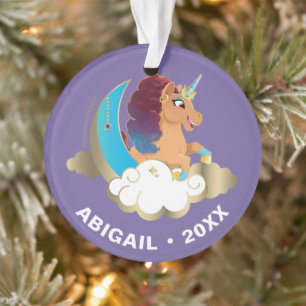 Divine the Unicorn   Moon & Clouds Ornament