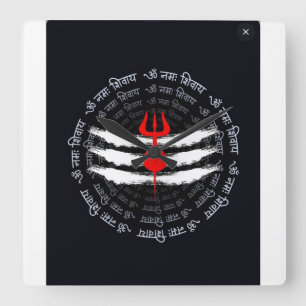 Divine Trishul Wall Clock – Spiritual Hindu Decor