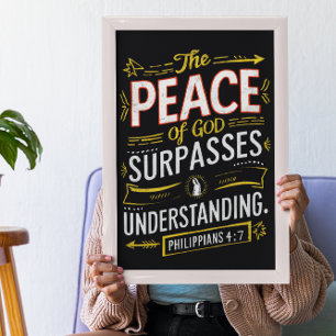 Divine Words on God surpasses understanding Poster