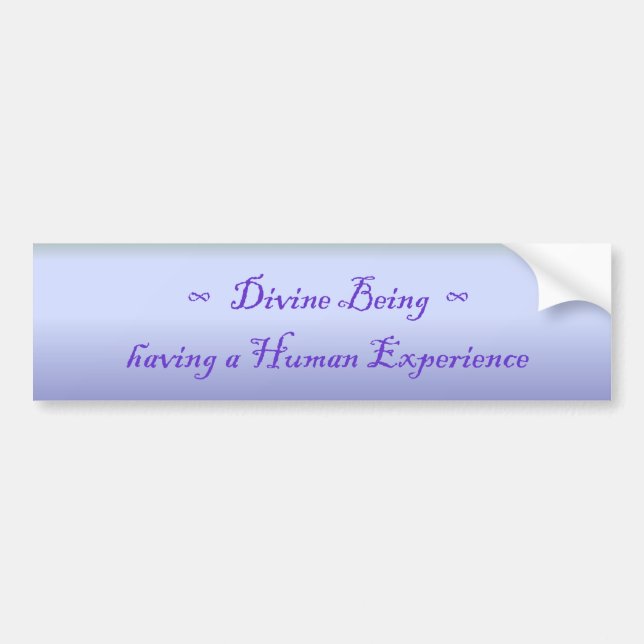DivineBeing having a Human Experience Bumper Bumper Sticker (Front)