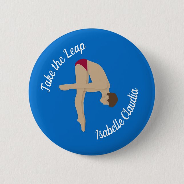 Diving 6 Cm Round Badge (Front)