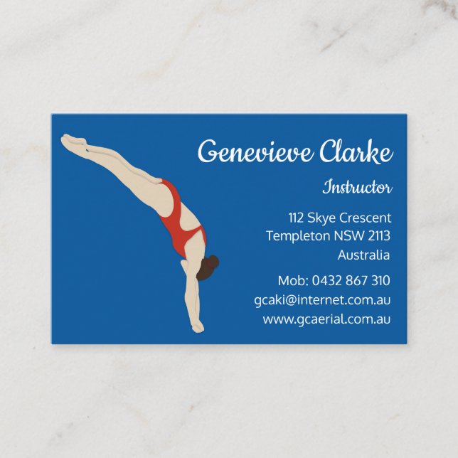 Diving Business Card (Front)