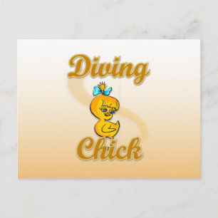Diving Chick Postcard