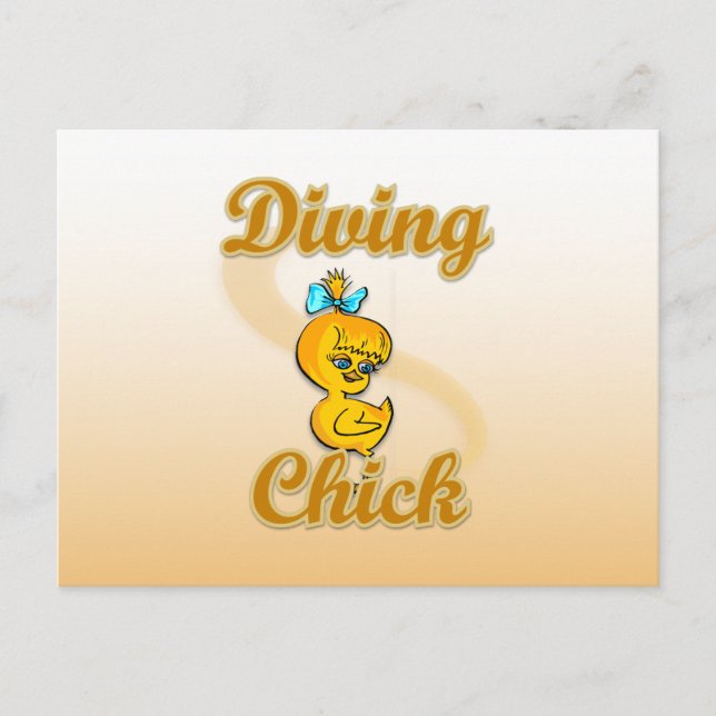 Diving Chick Postcard (Front)