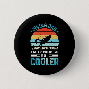 Diving Dad 6 Cm Round Badge