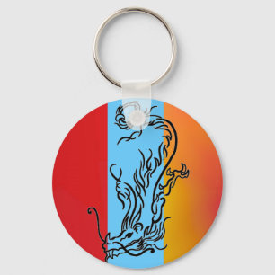 Diving Dragon Key Ring