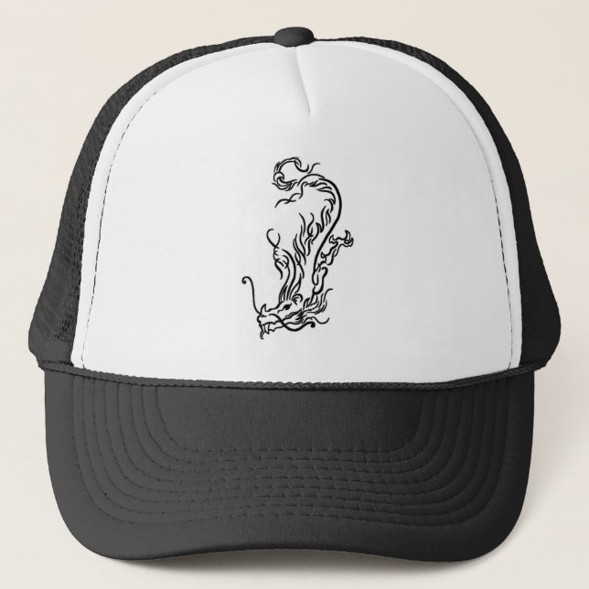 Diving Dragon Trucker Hat (Front)