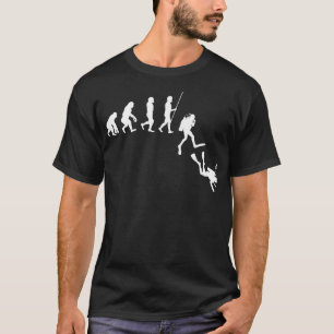 Diving Evolution Evolution of Man Funny Scuba Dive T-Shirt