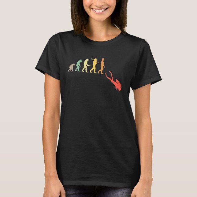 Diving Evolution Retro  For Divers  1 T-Shirt (Front)