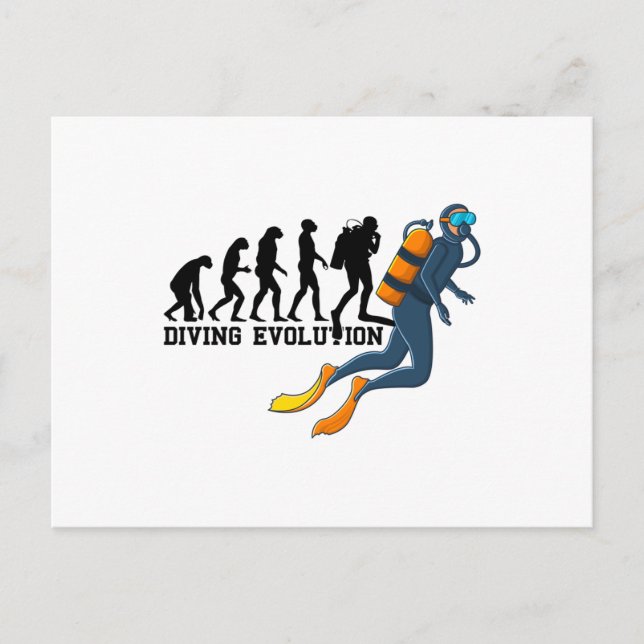 Diving Evolution Scuba Diver Apparel Dive Postcard (Front)