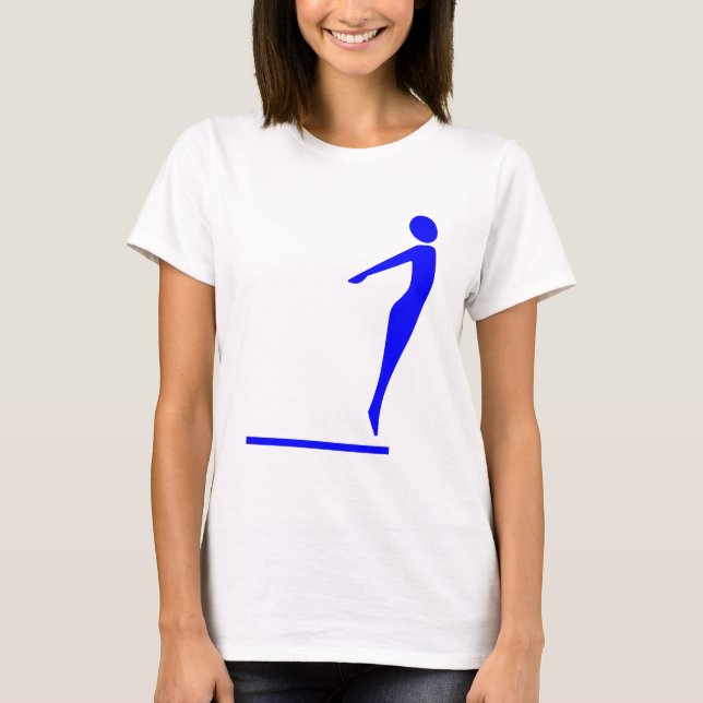 Diving Figure - Blue T-Shirt (Front)