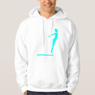 Diving Figure - Cyan Hoodie