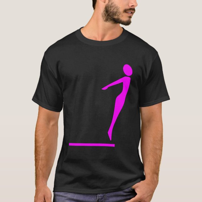Diving Figure - Magenta T-Shirt (Front)