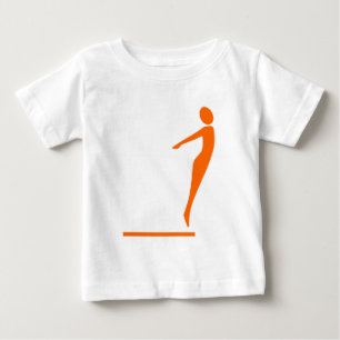 Diving Figure - Orange Baby T-Shirt