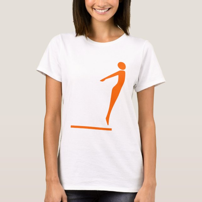 Diving Figure - Orange T-Shirt (Front)