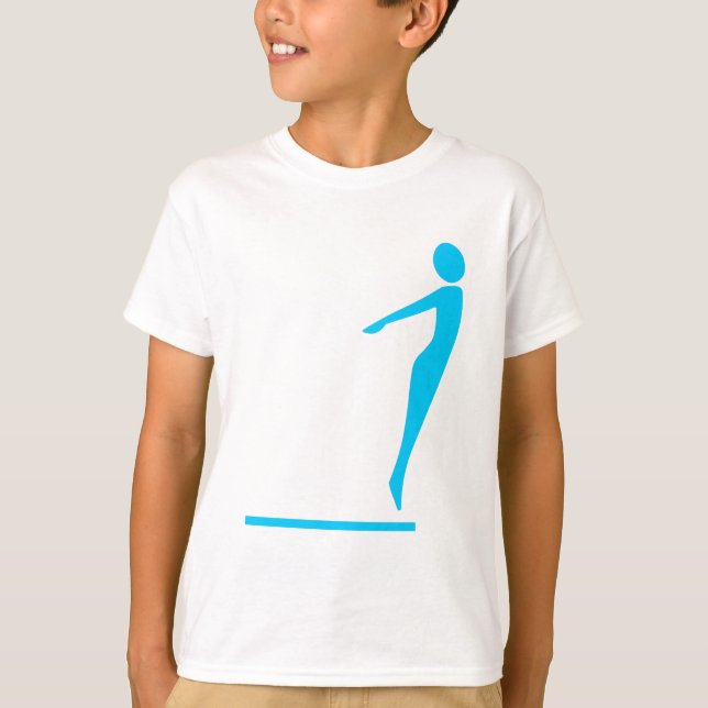 Diving Figure - Sky Blue T-Shirt (Front)