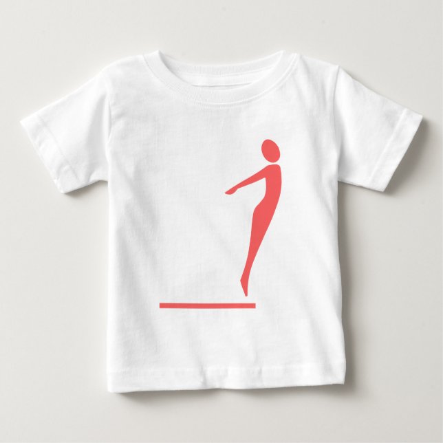 Diving Figure - Tropical Pink Baby T-Shirt (Front)