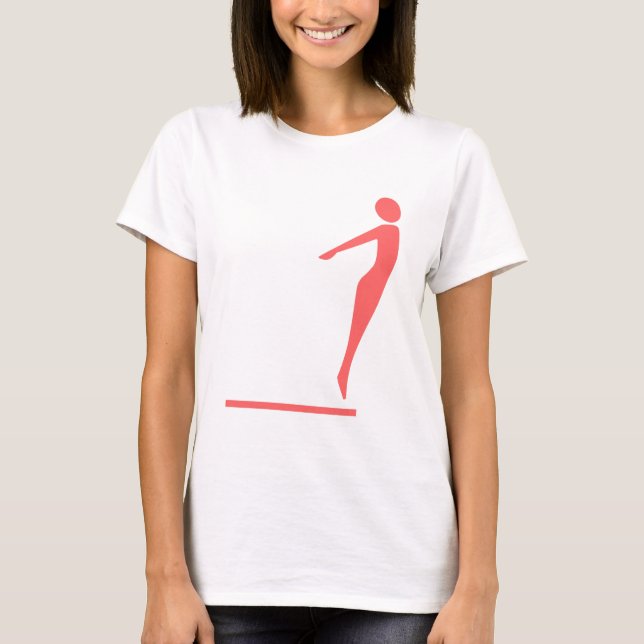 Diving Figure - Tropical Pink T-Shirt (Front)