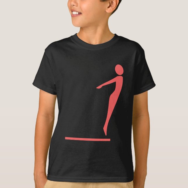 Diving Figure - Tropical Pink T-Shirt (Front)