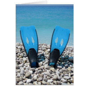 Diving Fins Blank Card