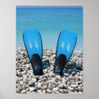 Diving Fins Poster