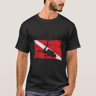 Diving Flag For Scuba Divers Who Love Dive In The  T-Shirt
