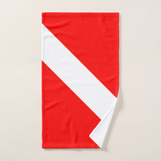 Diving Flag Scuba Diver Diver Down Hand Towel