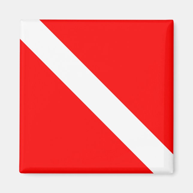 Diving Flag Scuba Diver Diver Down Magnet (Front)