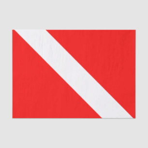 Diving Flag Scuba Diver Diver Down Tissue Paper